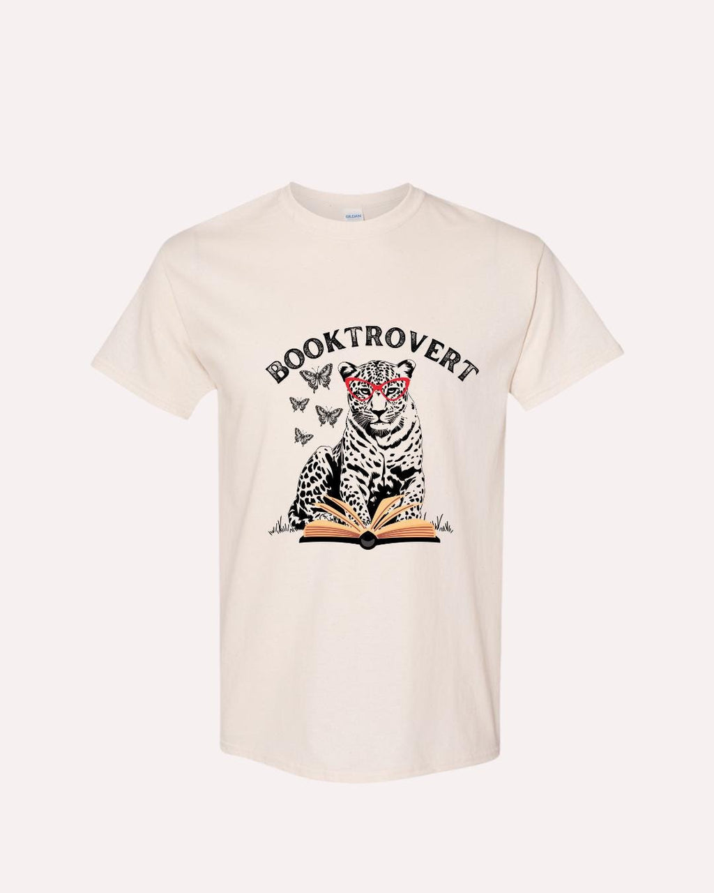 Booktrovert Leopard Tee: Book Lover Graphic T-Shirt