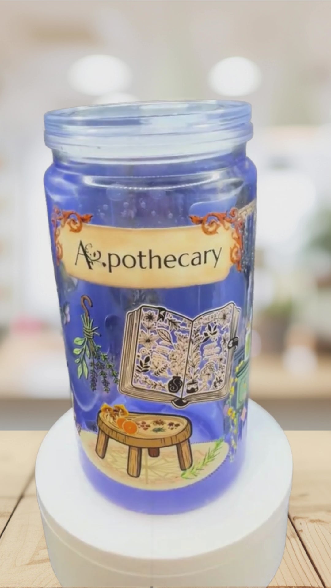 Apothecary Lava Cup – 16 oz Blue Shimmer Witchy Cup